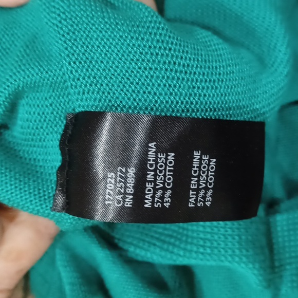 Dex Knit Cotton Blend Jade/Black Jumper Dress NEW- Sz. 1X - Picture 9 of 10